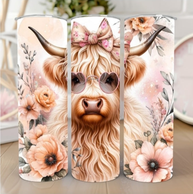 Highland cow tumbler π