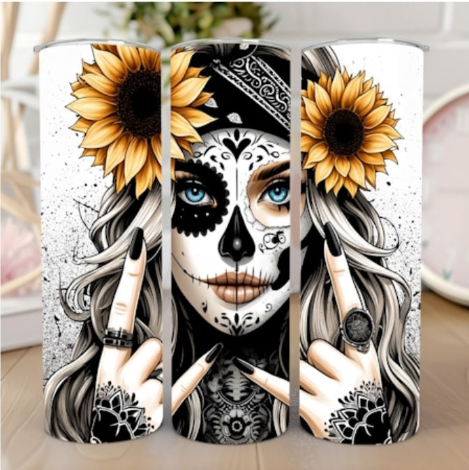Sunflower girl tumbler 🌻