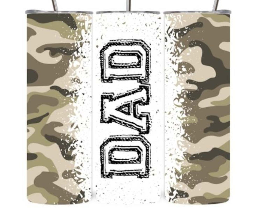 Camo dad tumbler