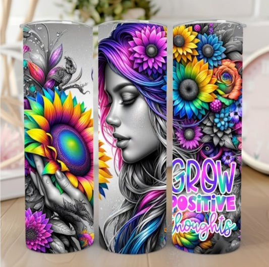 Grow positive vibes tumbler