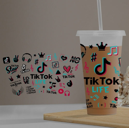 Music note cold cup