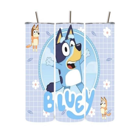 Blue dog tumbler